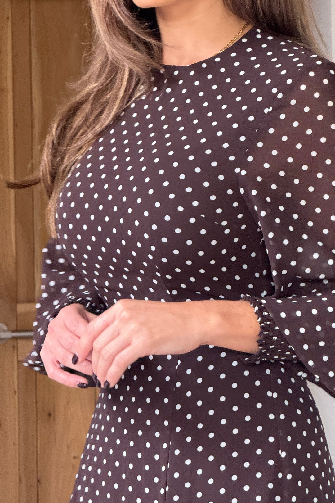 Oraya Brown Spot Dress