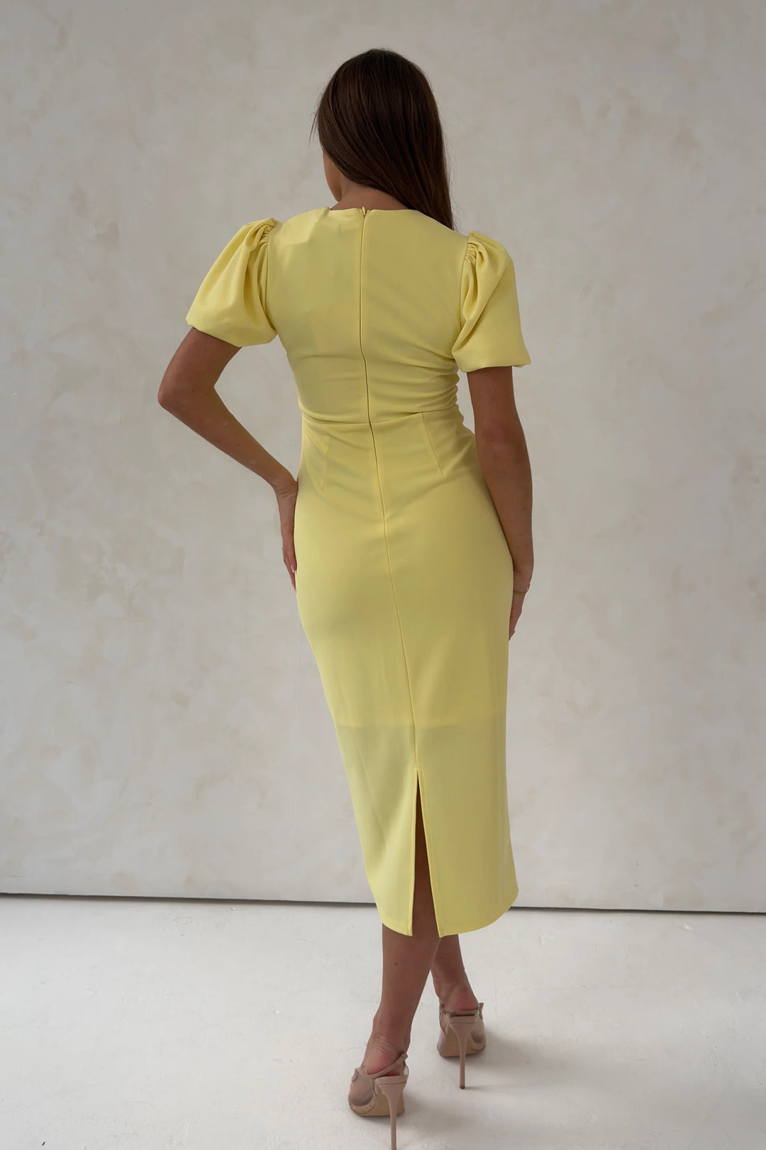 Sue Puff Sleeve Midi Dress