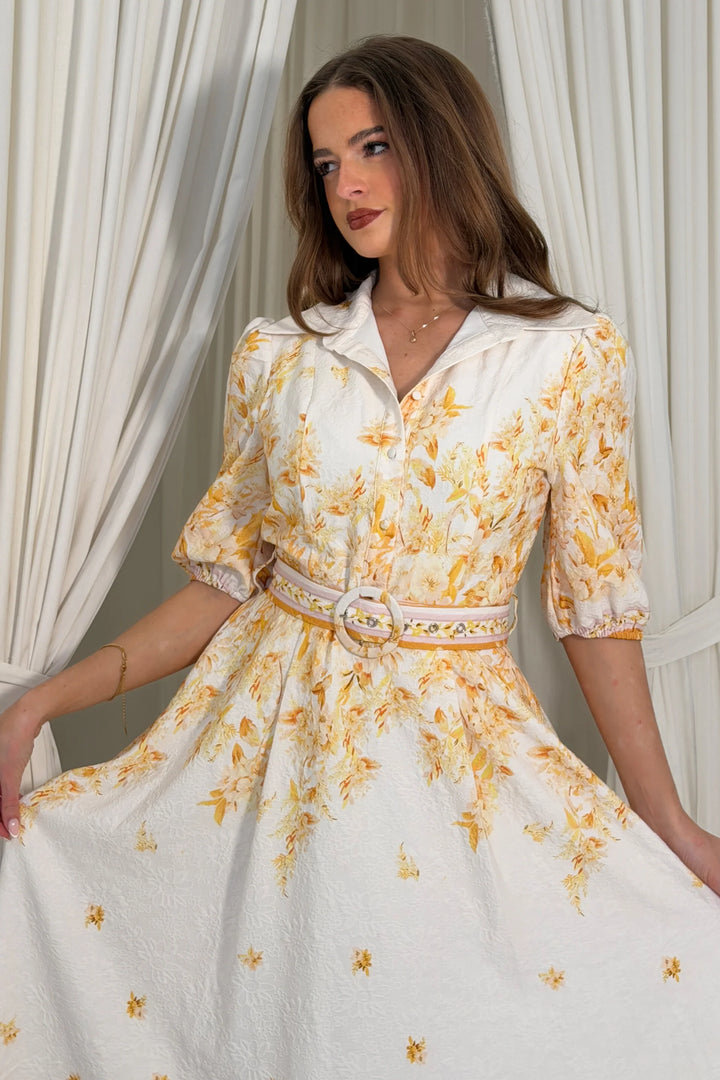 Holland Yellow Floral Dress