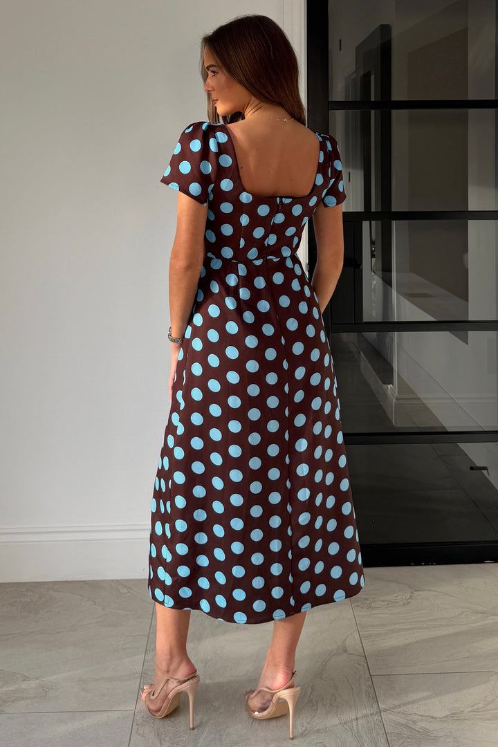 Alba Polka Dot Midi Dress