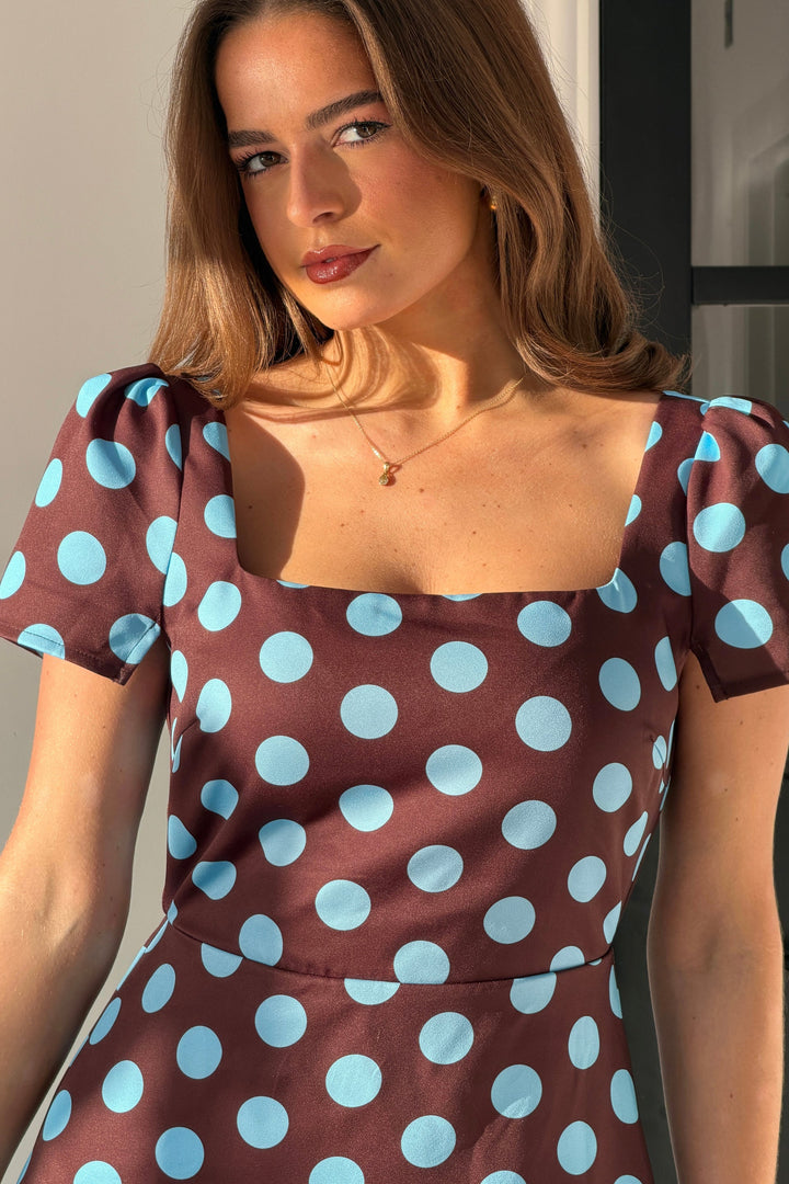 Alba Polka Dot Midi Dress