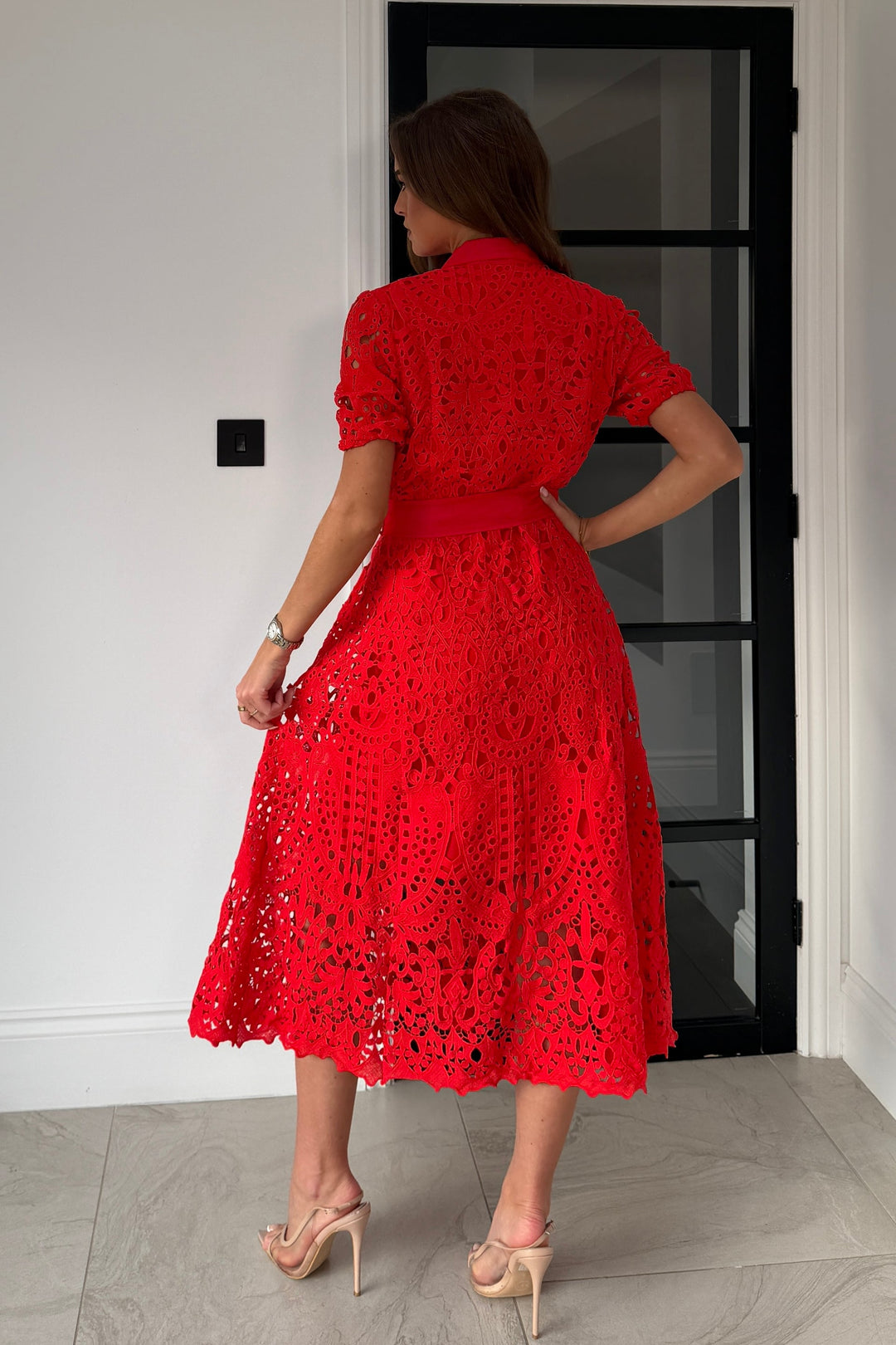 Meadow Red Lace Dress