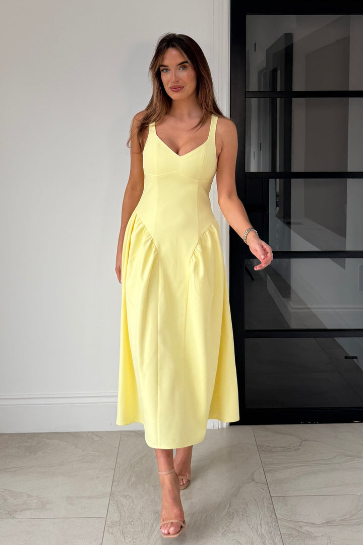Autumn Strappy Yellow Dress
