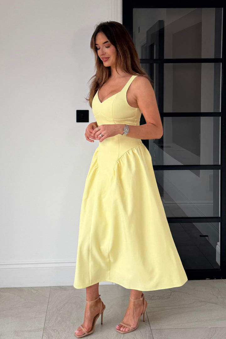 Autumn Strappy Yellow Dress