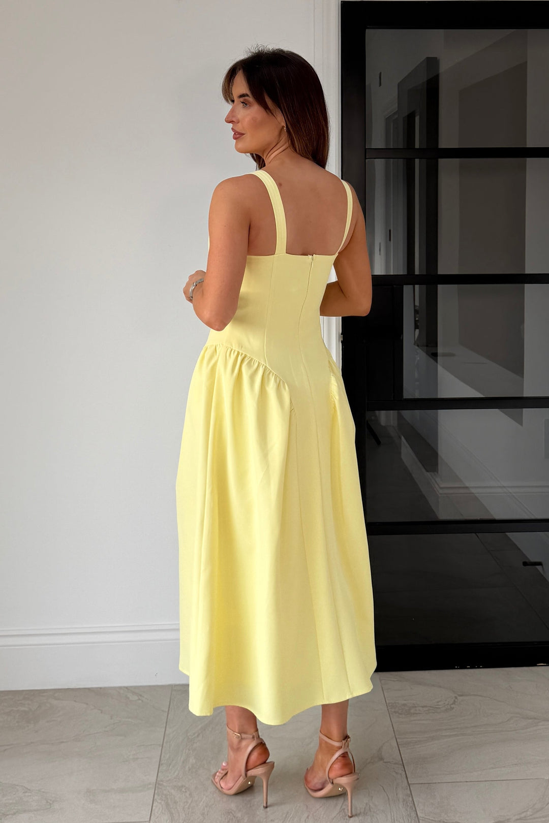 Autumn Strappy Yellow Dress