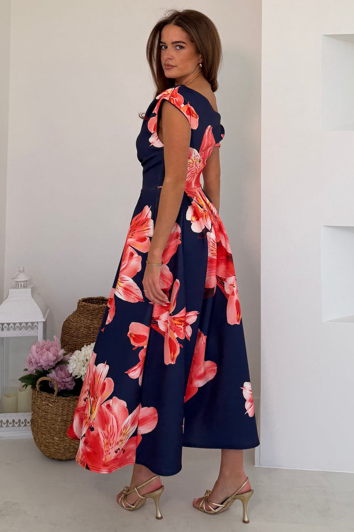 Betty Floral Navy Dress