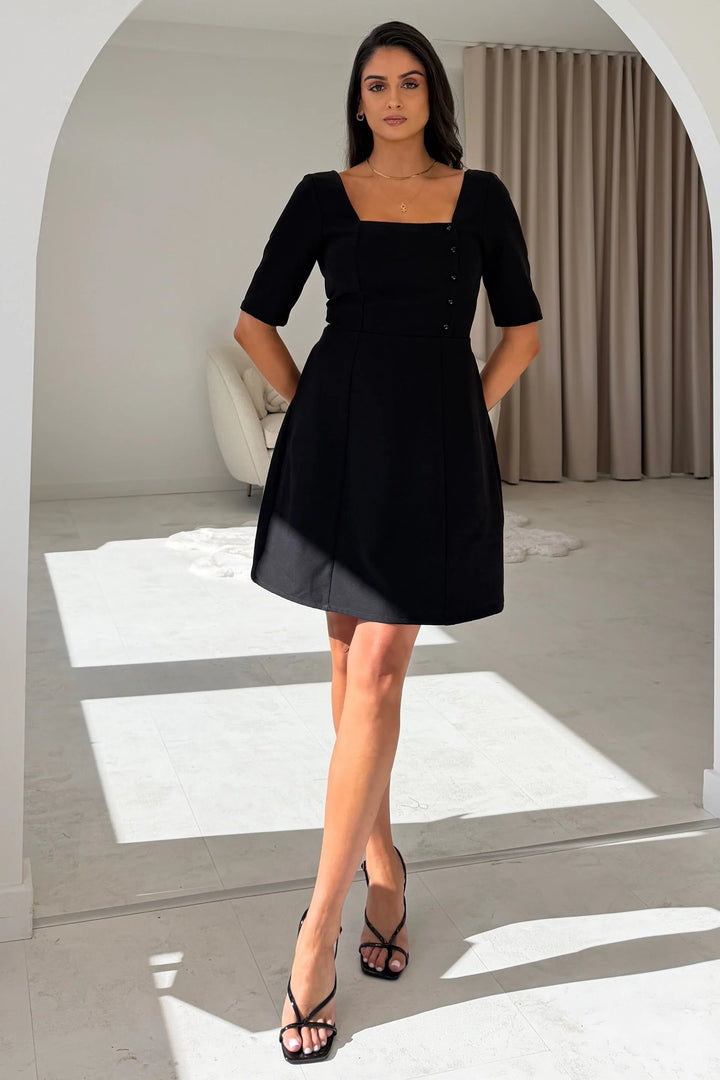 Annabelle Button Mini Dress