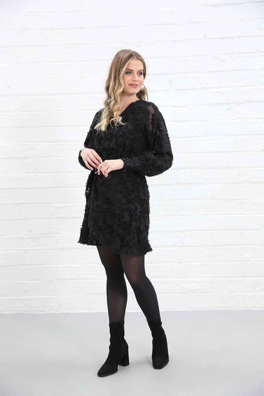 Susannah Black Wrap Dress