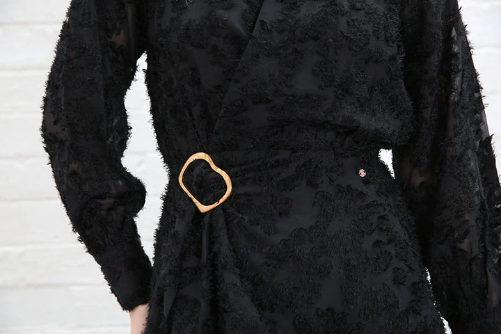 Susannah Black Wrap Dress