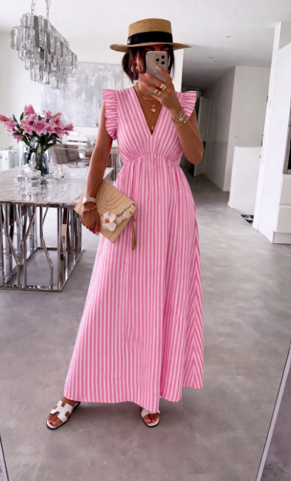Pink Cotton Gauze Dress