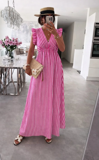 Fuschia Cotton Gauze Dress