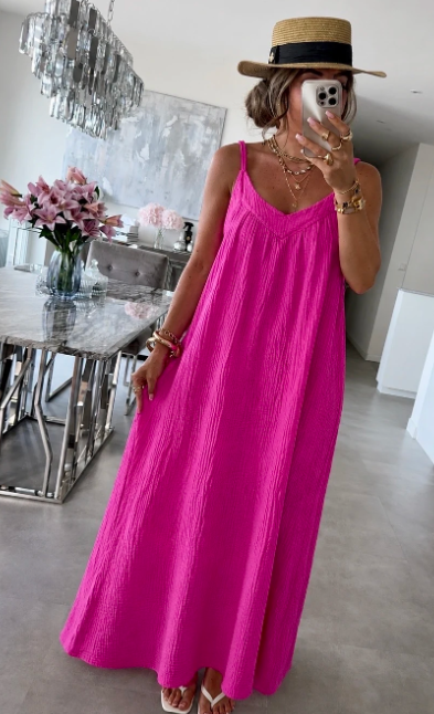 Ciara Long Pink Dress