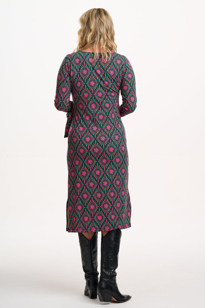 CLAUDIA JERSEY TIE MIDI DRESS