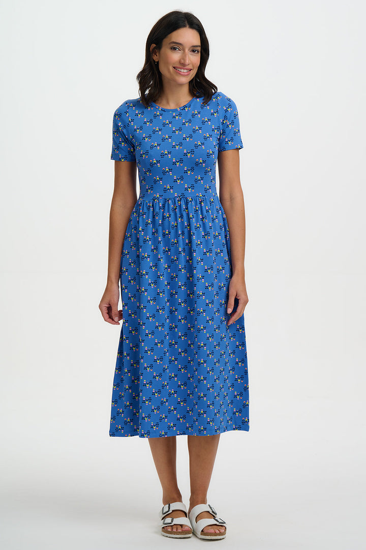 Sofia Blue Jersey Dress