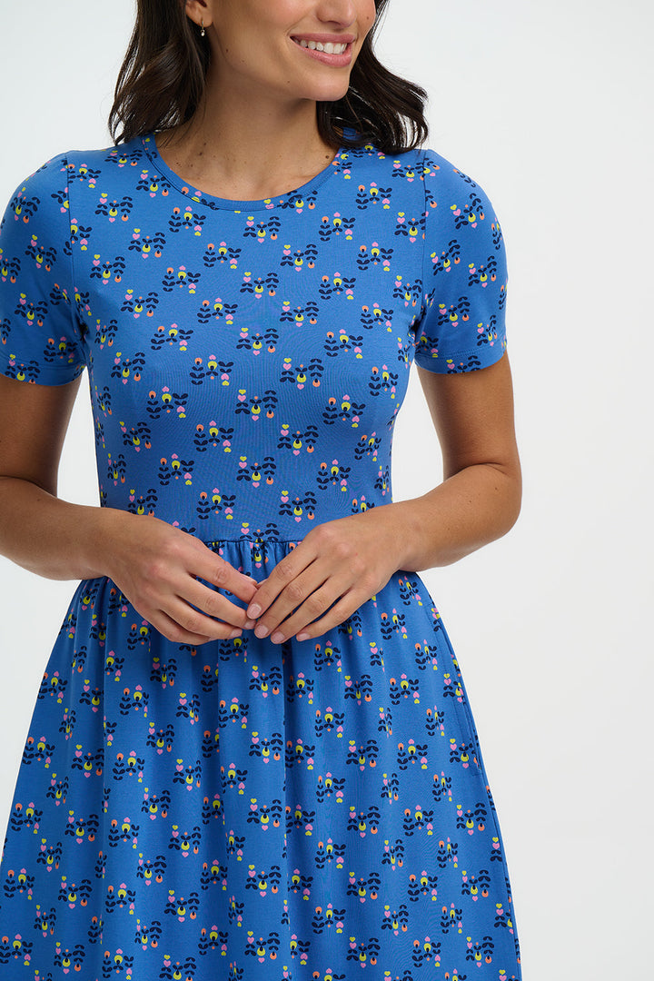 Sofia Blue Jersey Dress