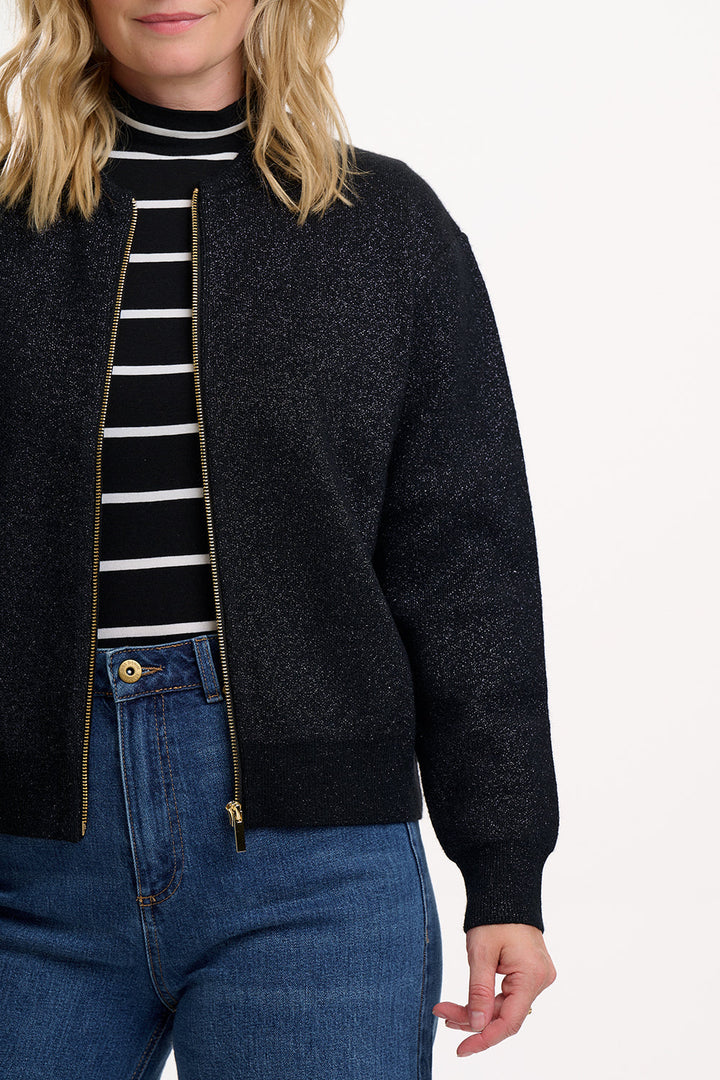 SOLANA BLACK BOMBER JACKET