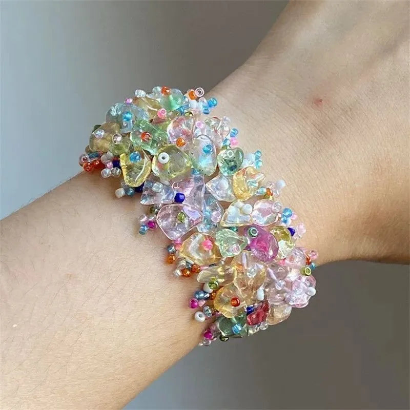 Stretchy Colourful Crystal Bracelet