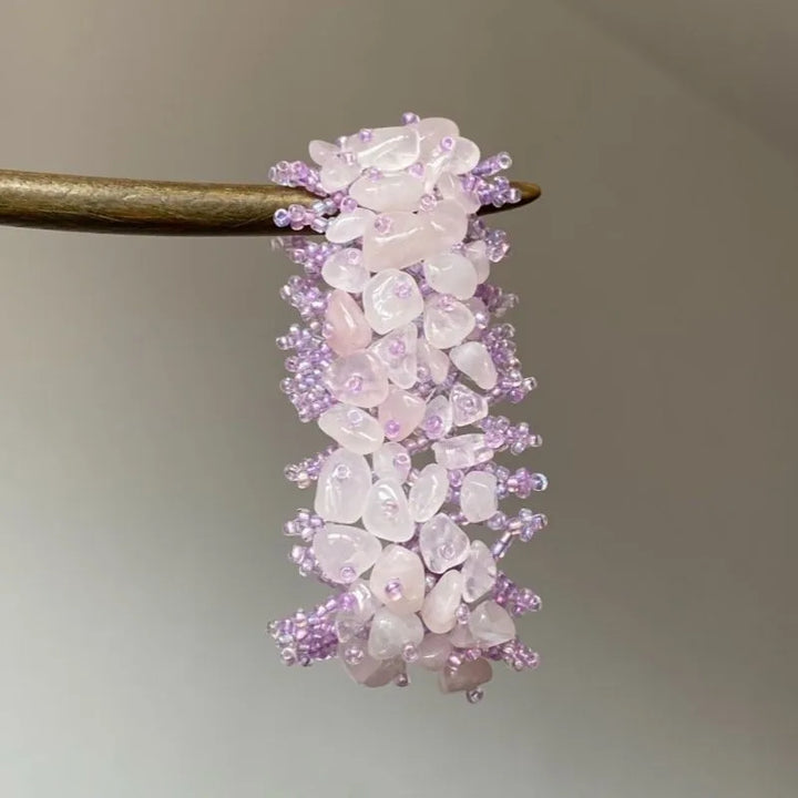 Stretchy Pink Crystal Bracelet