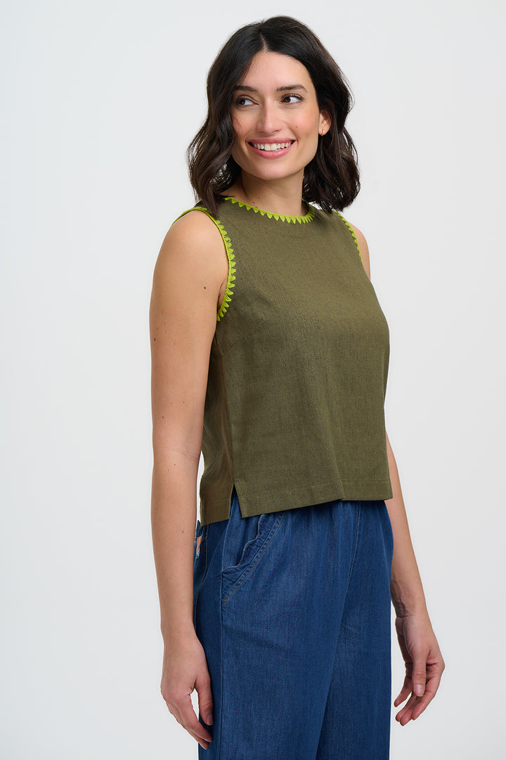 Senna Olive Top