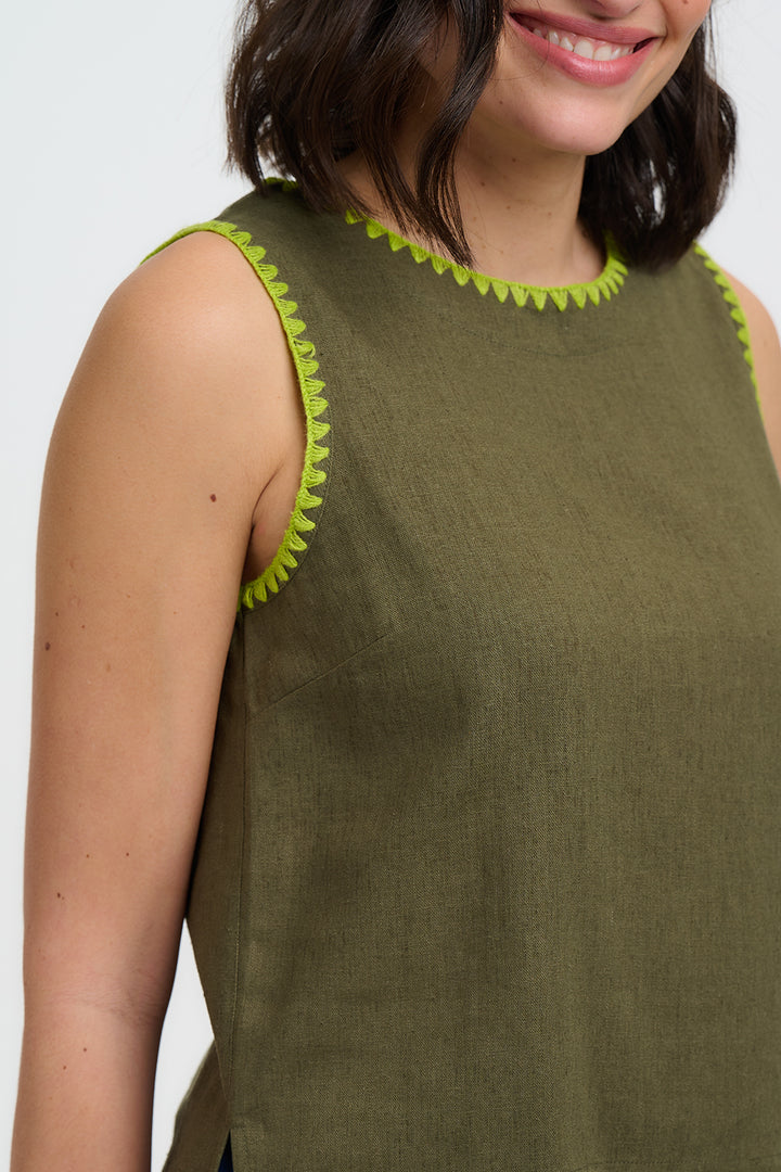 Senna Olive Top