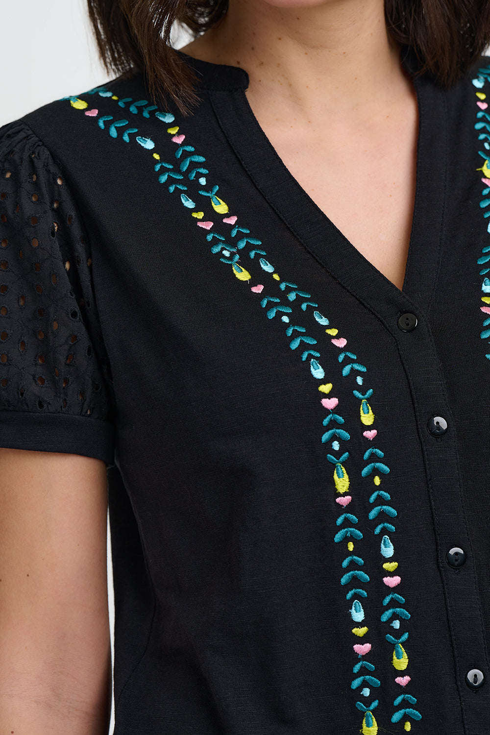 Elsie Embroidery Jersey Top