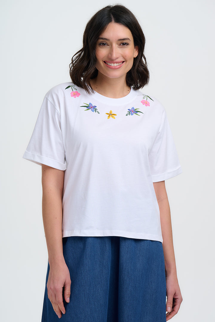 Celia Flower Chain Top