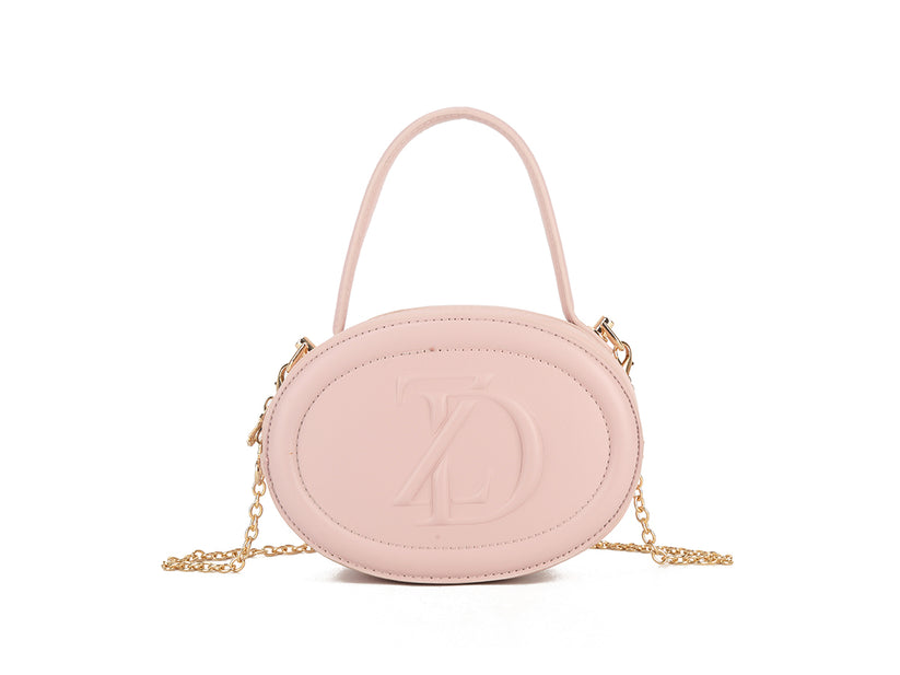 Pink Oval Handle Bag