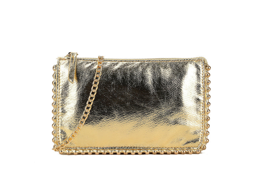 Gold Trim Beaded Bag