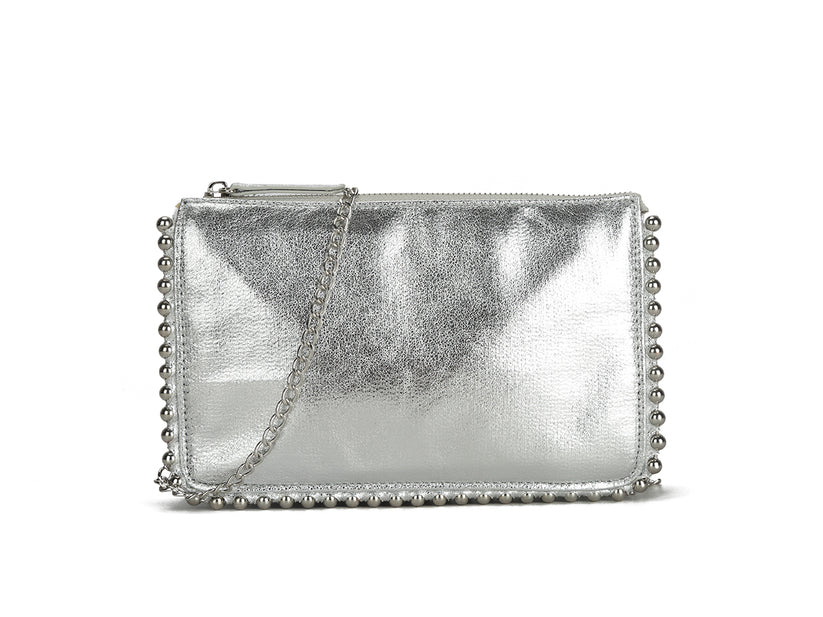 Silver Trim Beaded Bag