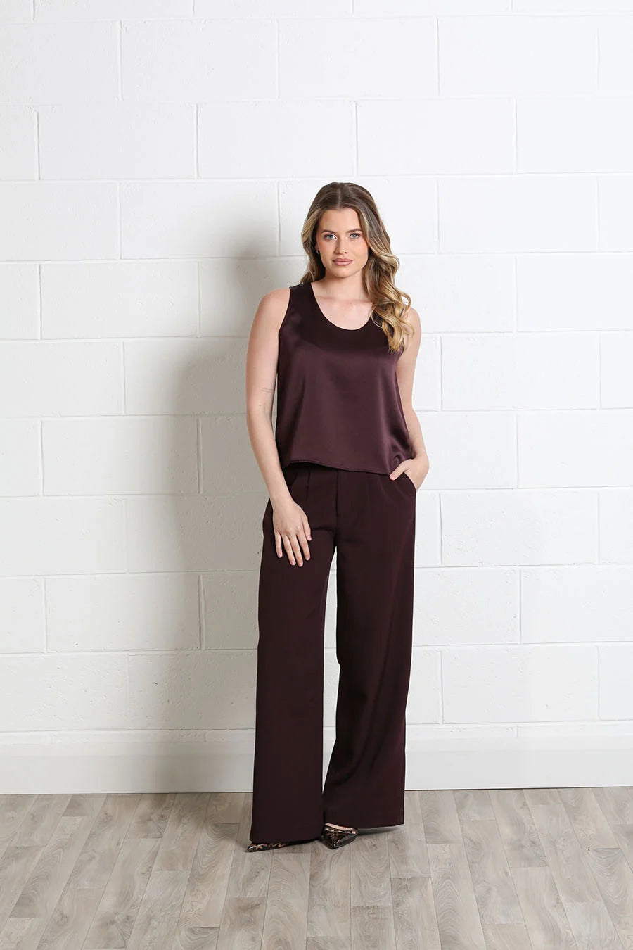 Theresa Aubergine Trousers