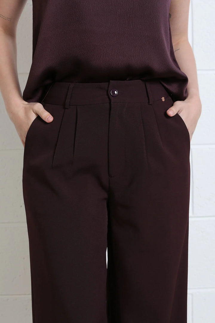 Theresa Aubergine Trousers
