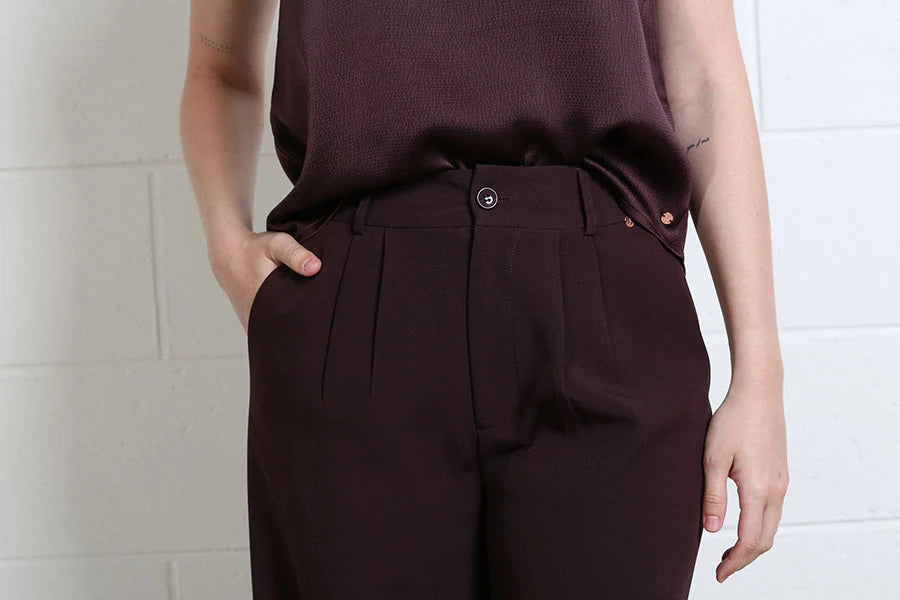 Theresa Aubergine Trousers