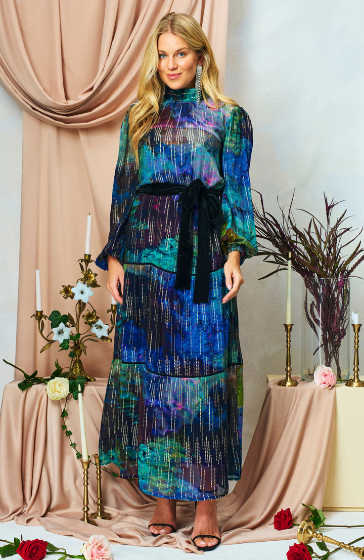 THE JADENE HIGH NECK MIDI DRESS