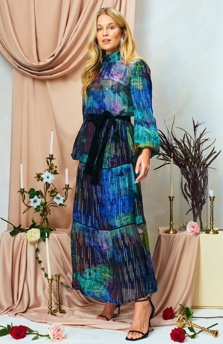 THE JADENE HIGH NECK MIDI DRESS