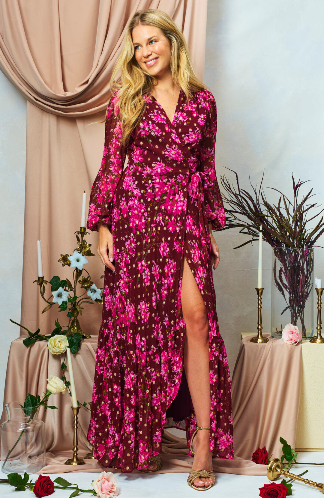THE BLOSSOM MAXI WRAP DRESS