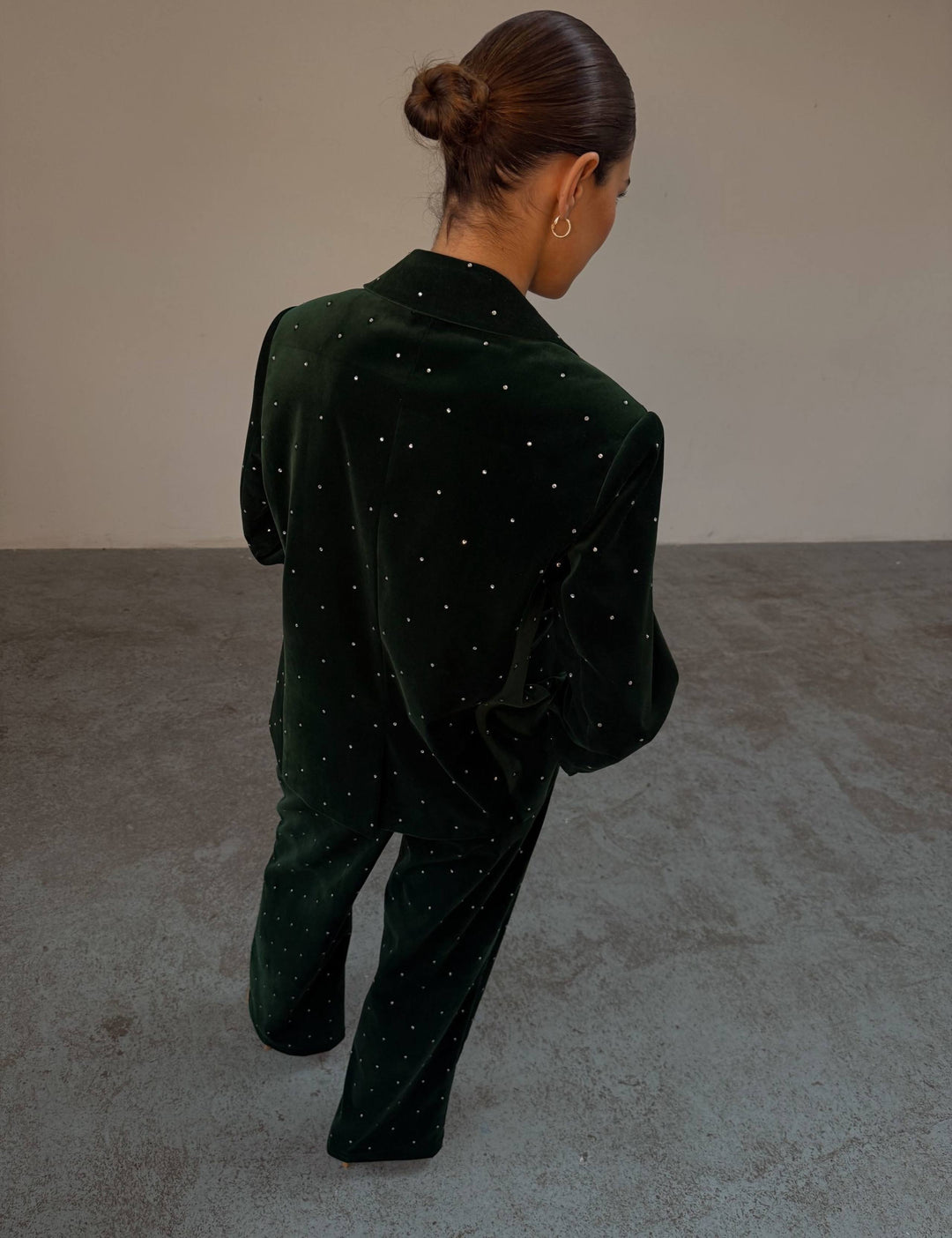 EMERALD VELVET GREEN BLAZER