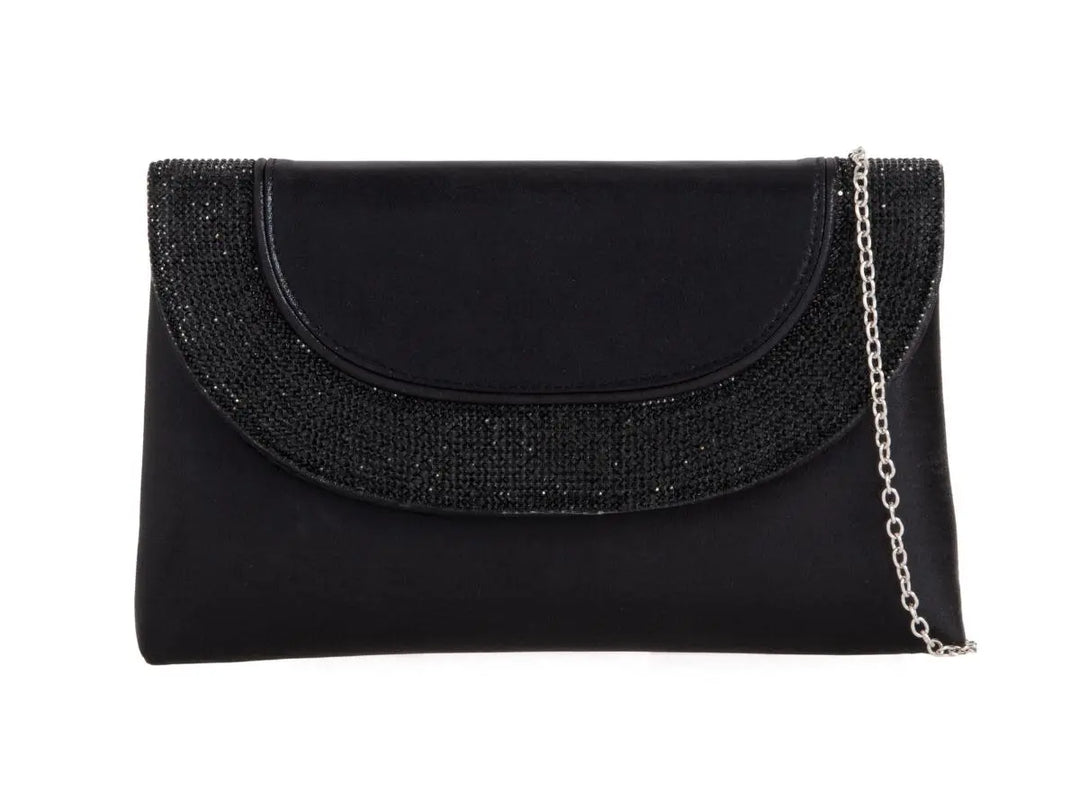 Black clutch purse with strap sale
