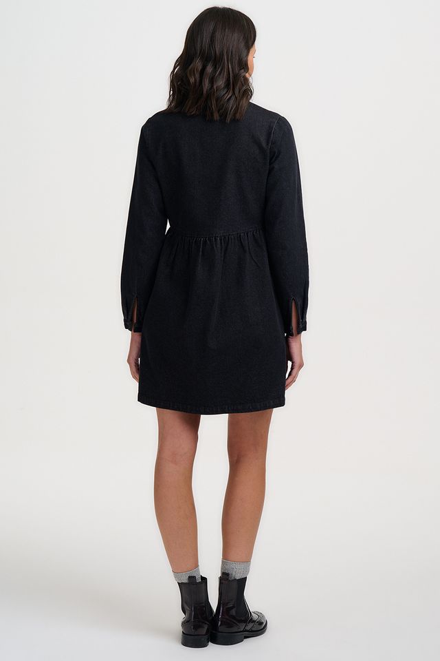 Jamelia Washed Black Smock Dress