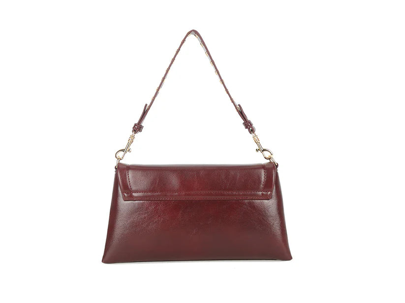 Studded Burgundy Bag