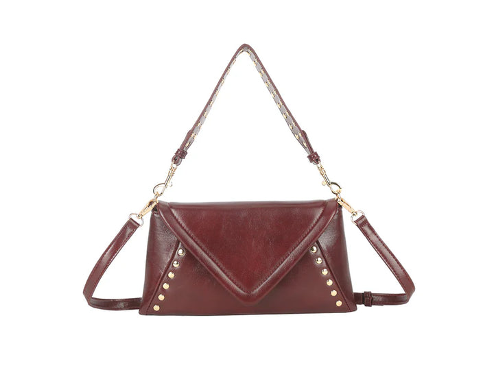 Studded Burgundy Bag