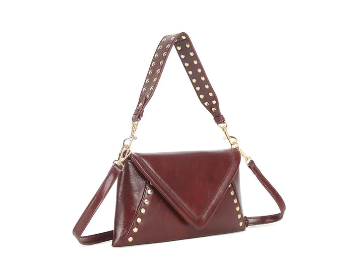 Studded Burgundy Bag