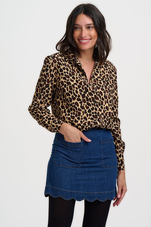 Cicely Cord Leopard Shirt