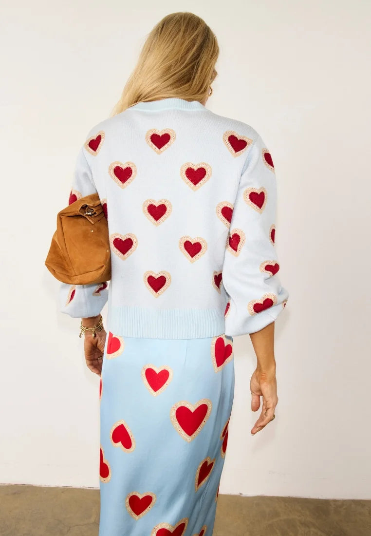 Baby Blue Heart Cardigan
