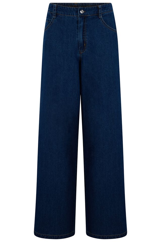 Justina Wide Leg Denim Trousers