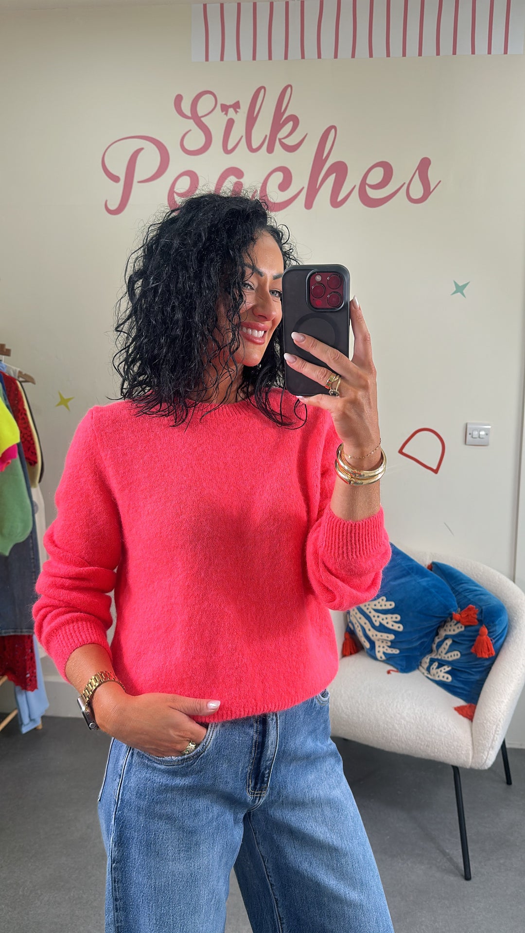 Neon Coral Jumper