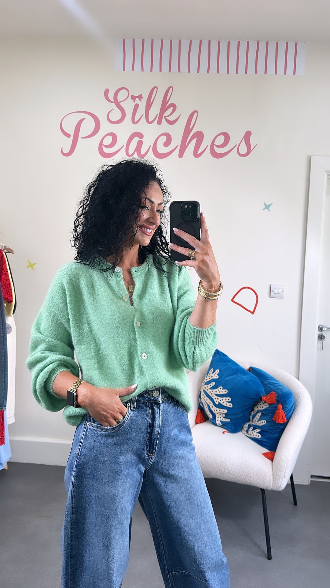 Sage Green Fine Knit Cardigan
