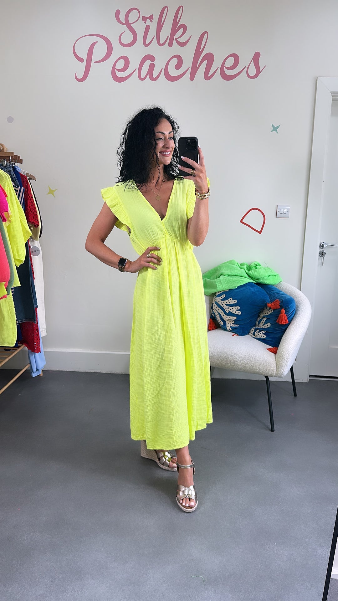 Long Neon Yellow Summer Dress