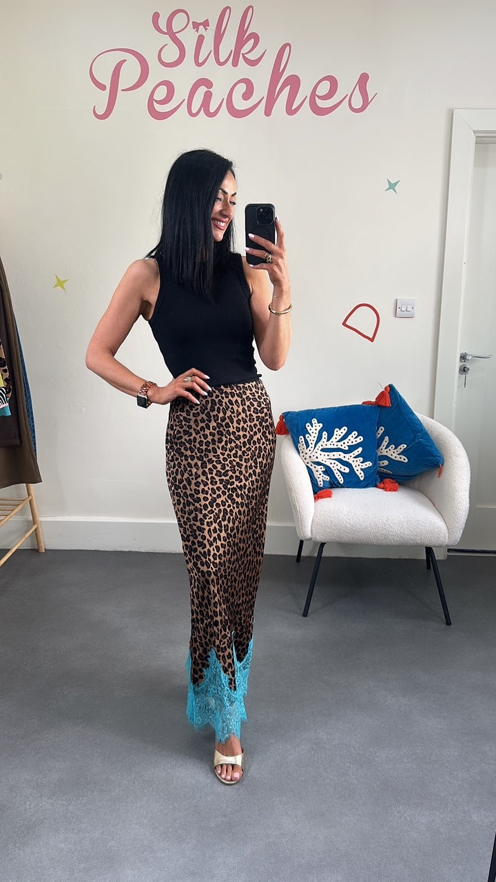 Lucia Leopard Skirt