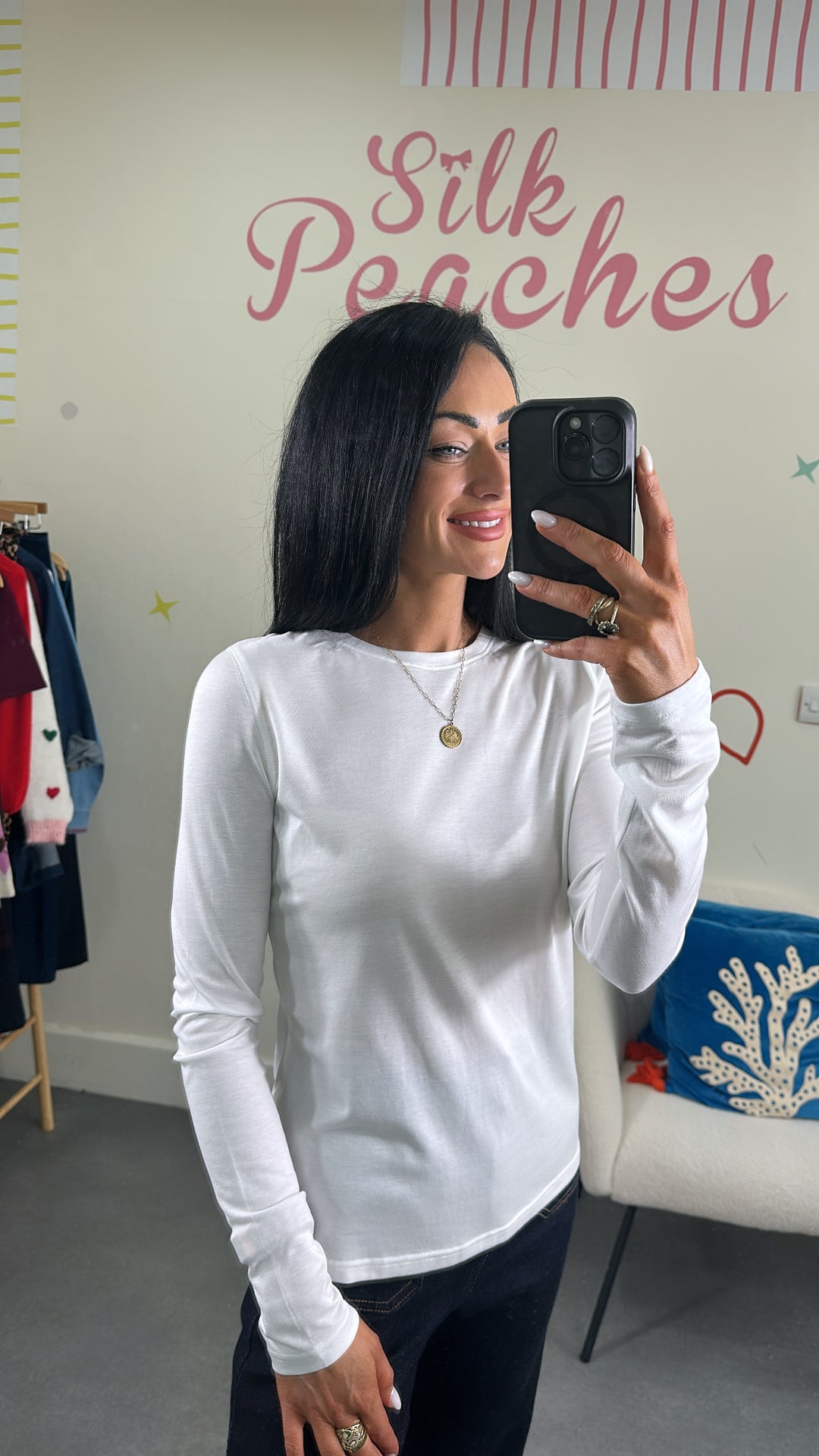 Mirea White Long Sleve T