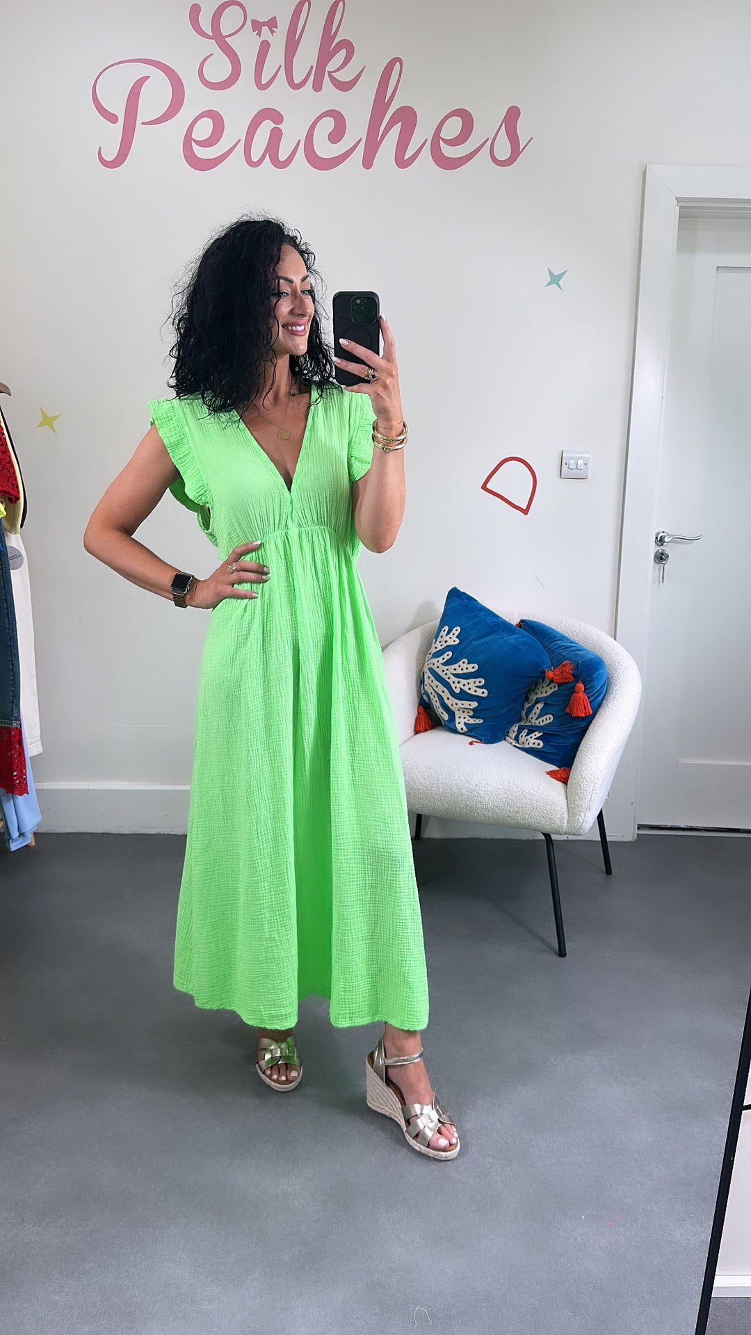 Long Neon Green Summer Dress